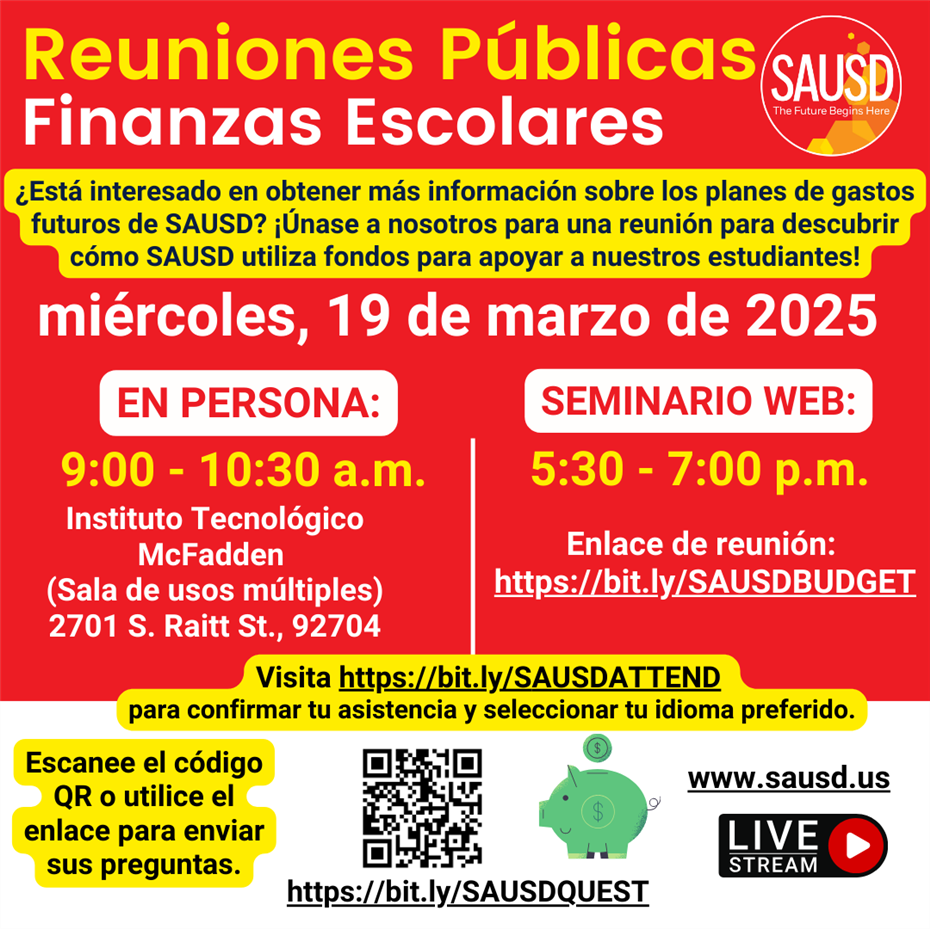 3-19-25 Budget Town Hall and Webinar - Spanish